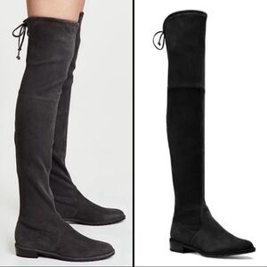 Stuart Weitzman Lowland Over The Knee Boots Suede Designer Knee High Leather